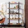 68" 5 Tray Shelf Urban Pipe X Back Bookshelf - Saracina Home - 2 of 4