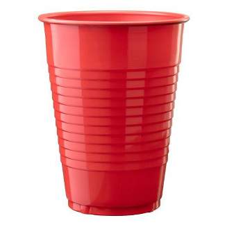 60ct Touch of Color Classic Red 12 oz Plastic Cupsount