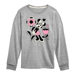 Boys' - Disney - Minnie Mouse with Flowers & Butterflies Long Sleeve Graphic T-Shirt - 1 of 4