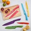 Cuisinart 12 piece Ceramic Coated Printed Knife Set Sheaths~ Rainbow  Iridescent