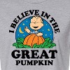 Women's - Peanuts - I Believe In The Great Pumpkin Cropped Graphic T-Shirt - 2 of 4