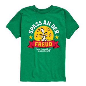 Boys' - Peanuts - Snoopy Spass An Der Freud Short Sleeve Graphic T-Shirt - 1 of 4