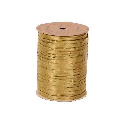 JAM Paper Raffia Ribbon Gold 100 Yards Sold Individually (1082782)