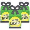 Big Dot of Happiness You Got Served - Tennis - Square Favor Gift Boxes - Baby Shower or Tennis Ball Birthday Party Bow Boxes - Set of 12 - 2 of 4