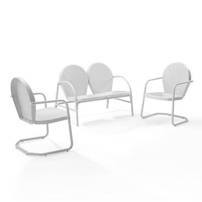 Griffith 3pc Outdoor Seating Set - White - Crosley