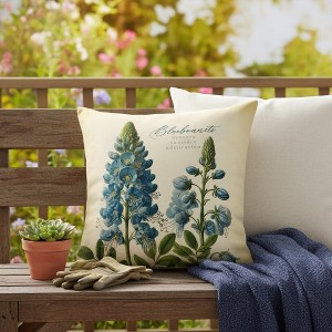 Bluebonnet Flower 18 Inch Indoor/Outdoor Polyester Pillow by Manual Woodworkers and Weavers - 1 of 3