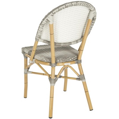 Tropical Flair Gray PE Wicker and Faux Bamboo Side Chairs (Set of 2)