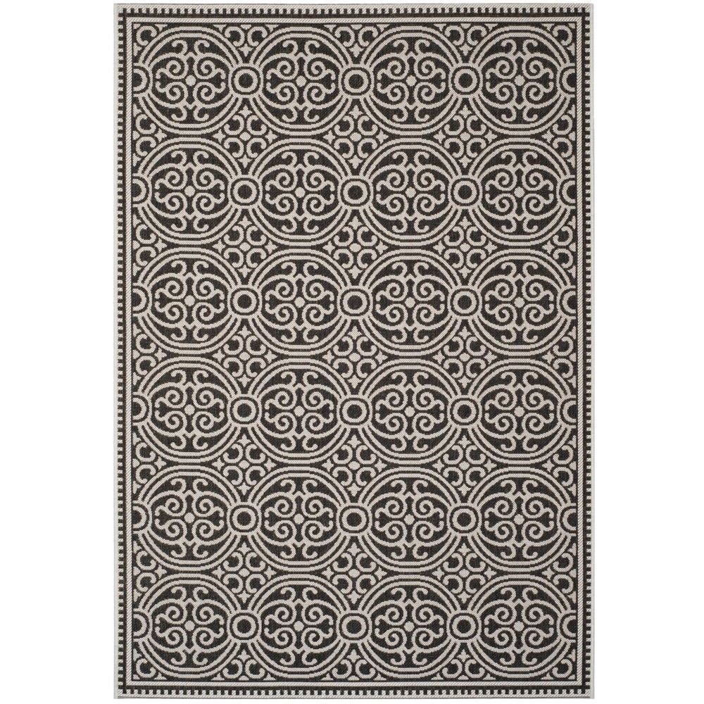 5'X7' Medallion Loomed Area Rug Light Gray/Charcoal - Safavieh