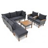 Coolbibila-Patio Dining Set 9 Piece, Garden Furniture Set Made of PE Rattan,  Sofa Set Outdoor With Coffee Table, Sofa Set Modern - 3 of 4