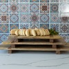 Set of 3 Footed Serving Boards Natural Mango Wood by Foreside Home & Garden - 2 of 4