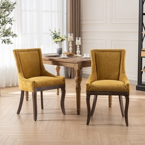 FONTOI 2 PCS Thickened Dining Chair with Nailhead Trim - 1 of 4