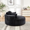 55 inch L Green Chenille Sponge single sofa for Living room Bedroom Lounge and Projection Room (Not a Swivel Chair) No Assembly Required - 3 of 4