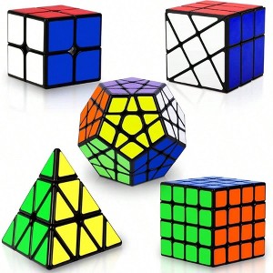 Cube Set, Puzzle Cubes 2x2 4x4 Pyraminx Megaminx Toy Gift for , Pack of 5 - 1 of 3