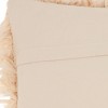 HomeRoots Loose Luscious Shag Beige Throw Pillow - 4 of 4