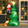 HOMCOM Outdoor Inflatable Christmas Tree Santa Claus Climbing Tree from Puppy Dog, LED Yard Inflatable Holiday Decoration for Front Lawn - 3 of 4