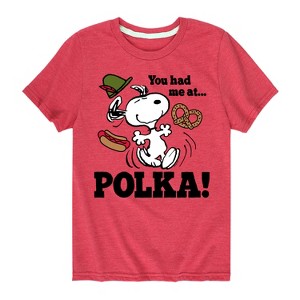 Boys' - Peanuts - You Had Me At Polka Short Sleeve Graphic T-Shirt - 1 of 4