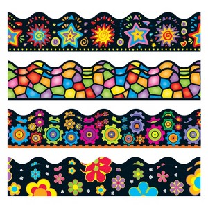 TREND Brights on Black Terrific Trimmers®, Variety Pack, 156 Feet Per Pack, 2 Packs - 1 of 3