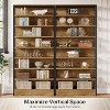 Lantine 71" Tall 8-Tier Bookshelf, Industrial Etagere Bookcase with Back, Floor Stand Storage Organizer Shelving for Living Room, Home Office - 4 of 4