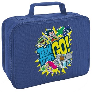 Teen Titans Go Logo And Characters Burst Insulated Soft Sided Lunch Box - 1 of 4