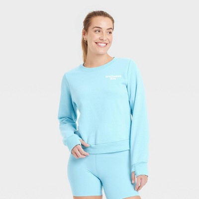 Women's Crewneck Graphic Sweatshirt - All In Motion™ Blue XL