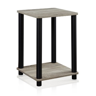 Furinno Turn-N-Tube Haydn End Table, French Oak/Black
