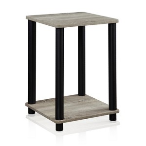 Furinno Turn-N-Tube Haydn End Table, French Oak/Black - 1 of 1