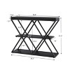 3-Tier Entryway Table, Industrial Console Sofa Table with Storage, Accent Tables with Open Shelves, Diamond-Shaped Metal Frame, Foyer Tables - 2 of 4