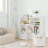 Toy Storage Cabinet with Drawers, Children's Toy Shelf Kids Bookcase Floor Storage Organizer, Large Open Bookhelf for Playroom,Bedroom,Nursery School - 2 of 4