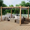 GustoWave Patio 10x13 Ft Wood-Grain Post Pergola Gazebo for Backyard Garden Porch - 3 of 4