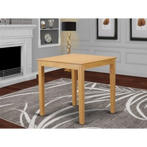 East West Furniture PBT-OAK-T 36"-Square Counter Height Pub Set table in Oak Finish - 1 of 3