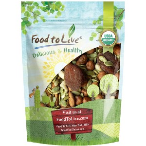 Organic Active Life Trail Mix — Raw and Non-GMO Snack Mix Contains Cashews, Pumpkin Seeds, Apricots, Hazelnuts, Almonds. Vegan, Kosher, Bulk - 1 of 4