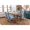 Okak Farmhouse Upholstered Dining Chairs Set of 2, Solid Wood Leg Nailhead Trim, Comfy Velvet Tufted Accent Side Chairs for Dining Table - 3 of 4