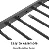 ZevemomoFull Over Full Bunk Bed for Kids,Metal Low Bed Frame with Built-in Ladder,High Top Protect,Floor Bed Bottom Bunk,No Boxing Spring Needed,Black - 3 of 4
