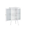 NicBex Corner Cabinet with Doors,Corner Storage Cabinet with Tempered Glass,2/3-Tier Shelves Floor Storage Cabinet for Bathroom,Bedroom - 2 of 4