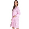Dreamcrest Womens Snap-Front House Coat Flannel Duster Nightgown with Pockets - 2 of 3