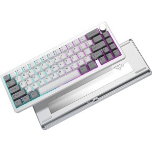 YUNZII AL68 Mechanical Keyboard 60%,QMK/VIA Aluminum Keyboard(Silver, Cocoa Cream V2) - 1 of 4