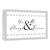 Creative Products You & Me Always & Forever 19.63 x 13.63 White Framed Canvas - 2 of 4