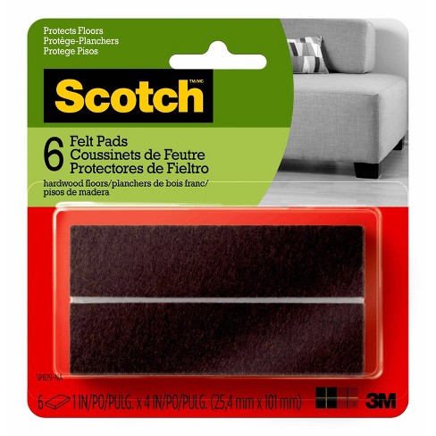 Adhesive Backed Felt 3 Per 1 Ft. SCRATCH FLOOR PROTECTION MATERIAL COLOR:  BLACK