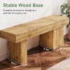 Tribesigns 47" Solid Wood Bench, Entryway Bench with Artistic Legs, Heavy Duty Dining Bench for Kitchen, Living Room, Hallway, End of Bed - 4 of 4