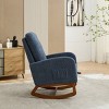 Boucle Rocking Chair with High Back and Footrest,Nursery Rocking Chair with Side Pocket,Modern Rocking Chair for Living Room or Bedroom-Koiai - 3 of 4