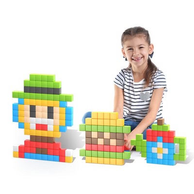 PICASSO-TILES 108 Piece Magnetic Puzzle Cube, Educational Building Blocks, STEM Toy for Kids