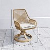 Patio Swivel Chairs Set of 2, Rattan Patio Dining Chairs with Soft Cushions for Backyard, Lawn, Porch, or Garden - 3 of 4