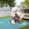 Waterproof Reversible Outdoor Rug Large Modern Geometric Plastic Straw Rug Outside Camping Rug for RV Deck Backyard Balcony - 2 of 4