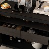 Famapy Black Accent Storage Cabinet with Glass Doors and Internal Drawers - 4 of 4