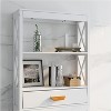 Acekool Bathroom Over Toilet Storage Cabinet with 1 Drawer and 2 Open Shelves,  Freestanding Wooden Storage Shelf for Bathroom White - 3 of 4