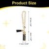 Unique Bargains Resin Lightweight Decorative Tassel Keychain Handle Charm Black with Gold Foil 1 Pc - 2 of 4