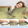 LuxClub 2 PC Performance Microfiber Solid Pillowcase Set - 2 of 3