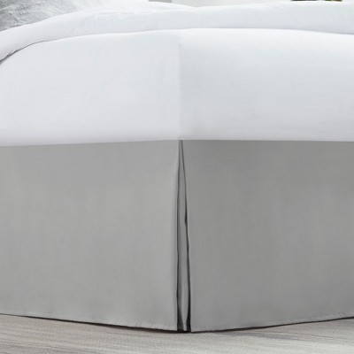 Light Gray Polyester Queen Split Corner Bedskirt