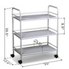 Yaheetech 3-Shelf Large Salon Beauty Trolley Cart Spa Storage Dentist Wax Treatments, White - 3 of 4