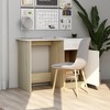 vidaXL Desk White and Sonoma Oak 39.4 in.x19.7 in.x29.9 in. Engineered Wood - 4 of 4
